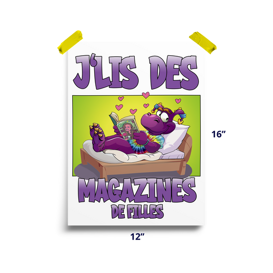 Affiche - J'lis des magazines RETRO