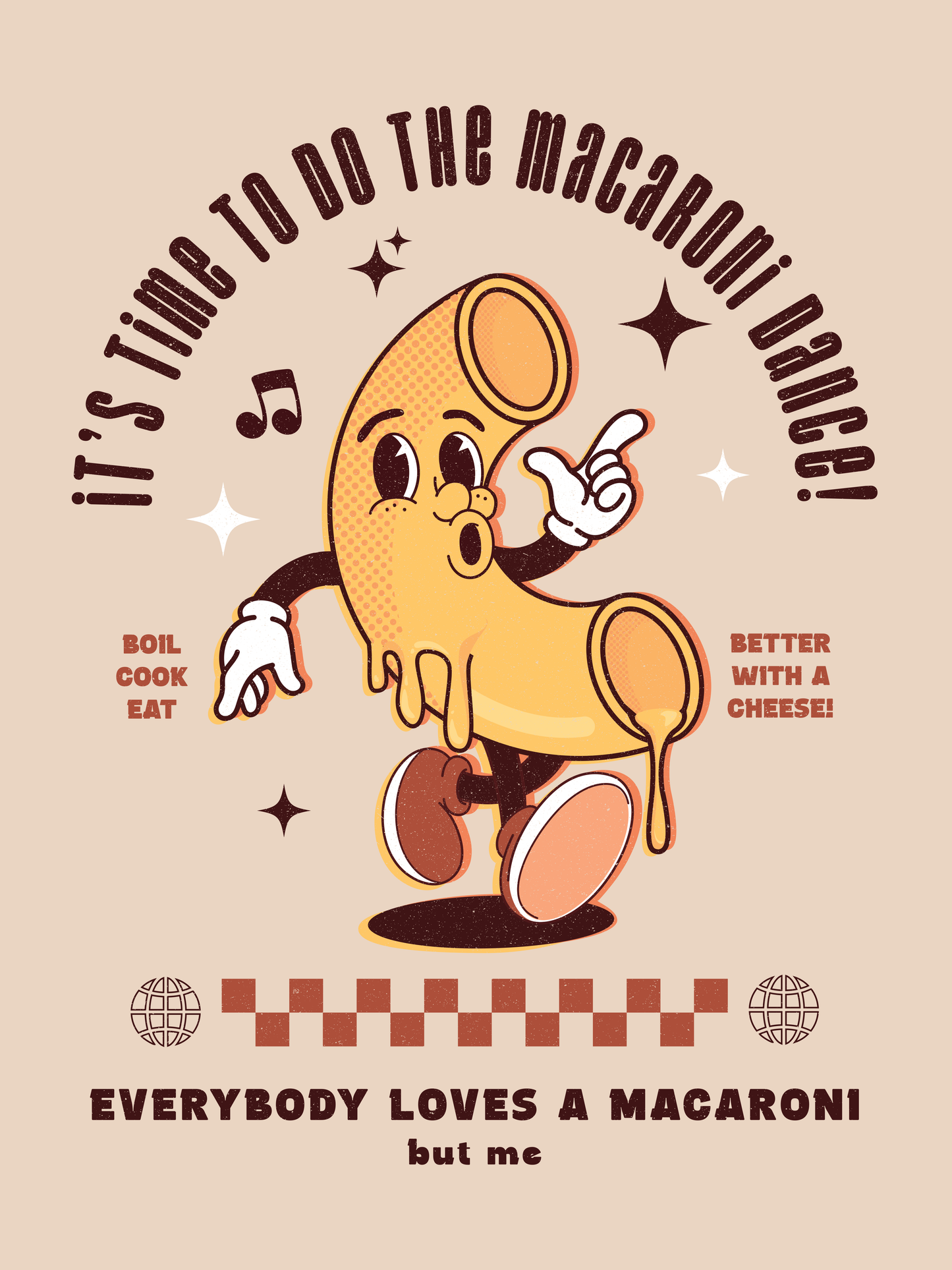 Affiche - Macaroni Love Rétro