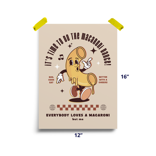 Affiche - Macaroni Love Rétro