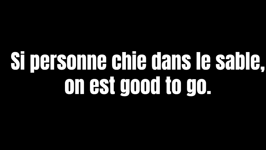 Hoodie - Si personne chie