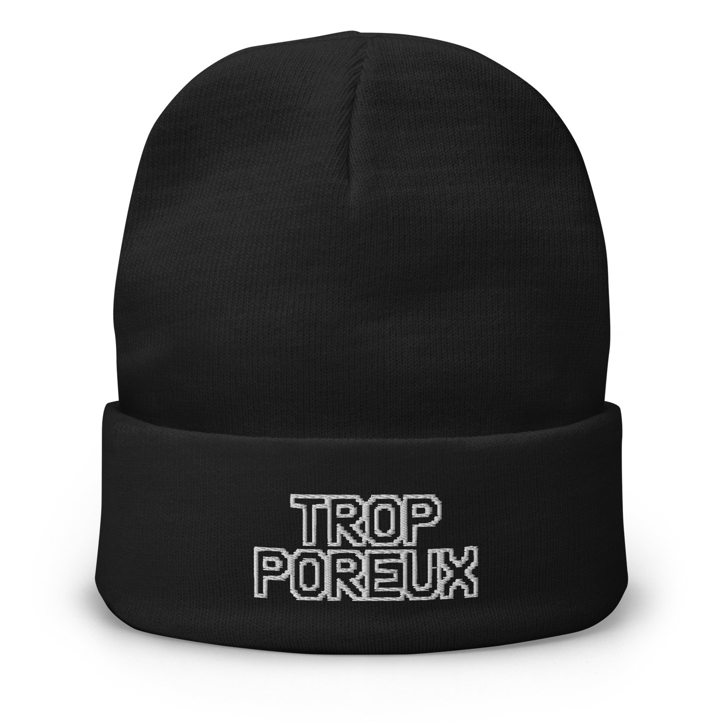 Tuque brodée - Trop Poreux