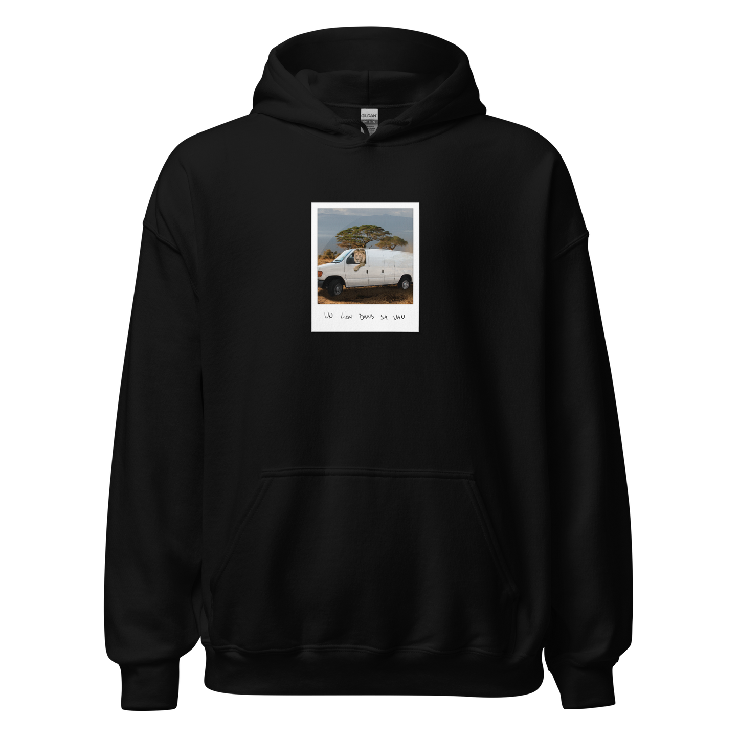 Hoodie - Un lion dans sa van